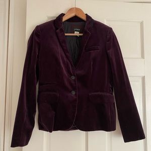 J.Crew Women’s Purple Velvet Blazer size 4
